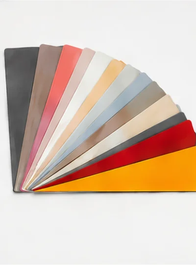 Custom color options for magnesium oxide (MgO) boards displayed as a fan of color samples.