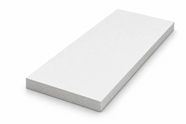 3D illustration of a square edge magnesium oxide (MgO) board profile for wall, ceiling and flooring applications.